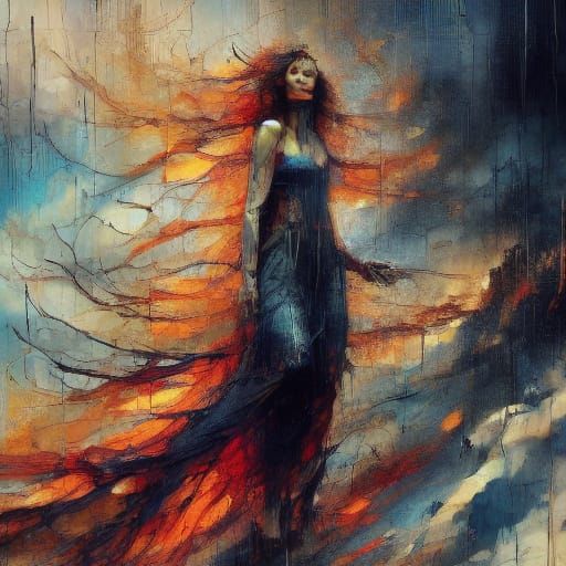 Deserted City Crosswalk at Night Through Rain-Streaked Windo...