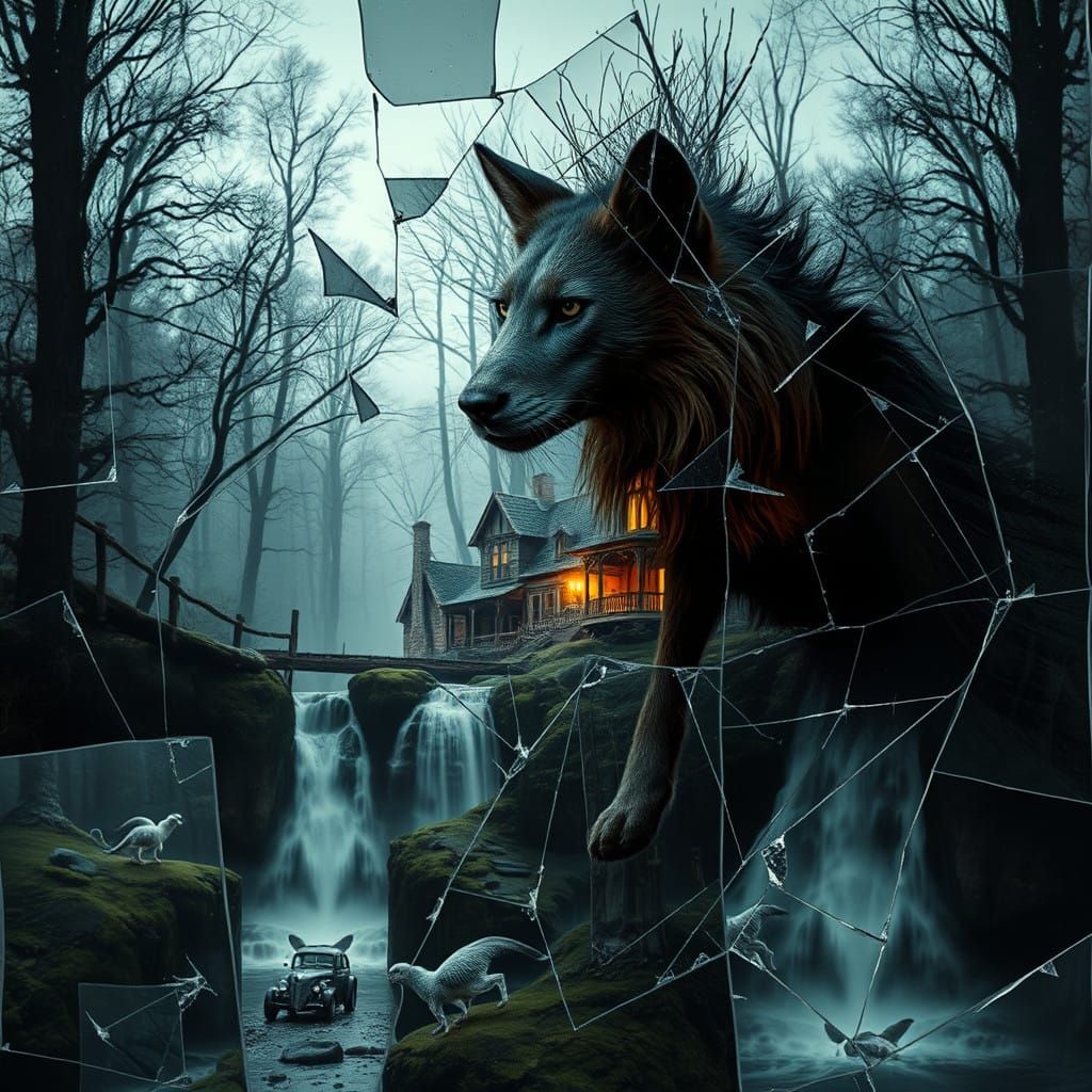Shattered Glass Animal Haven in Moody, Haunted Landscape