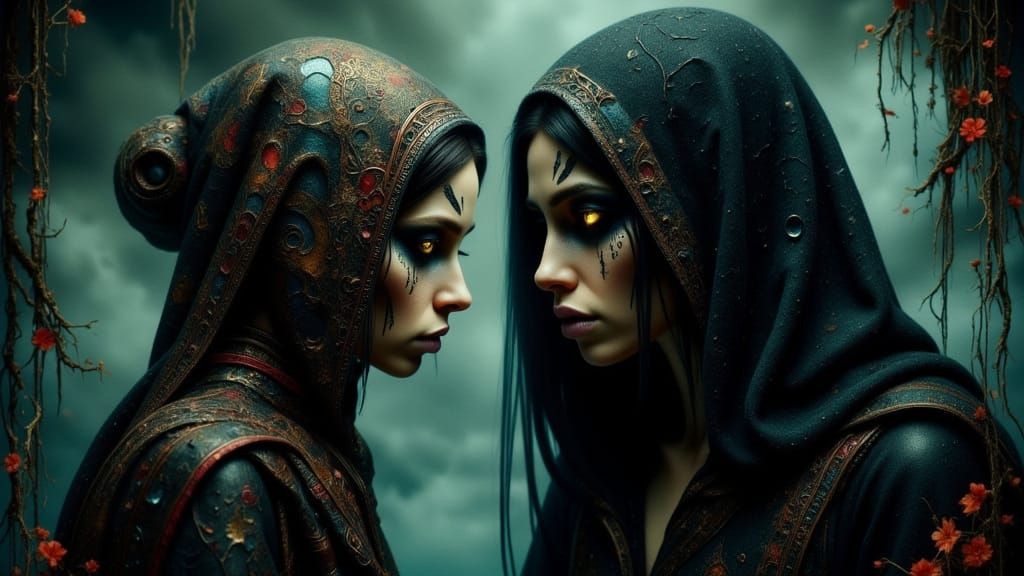 Hekate Meets Lord of Shadows in Dramatic Portrait