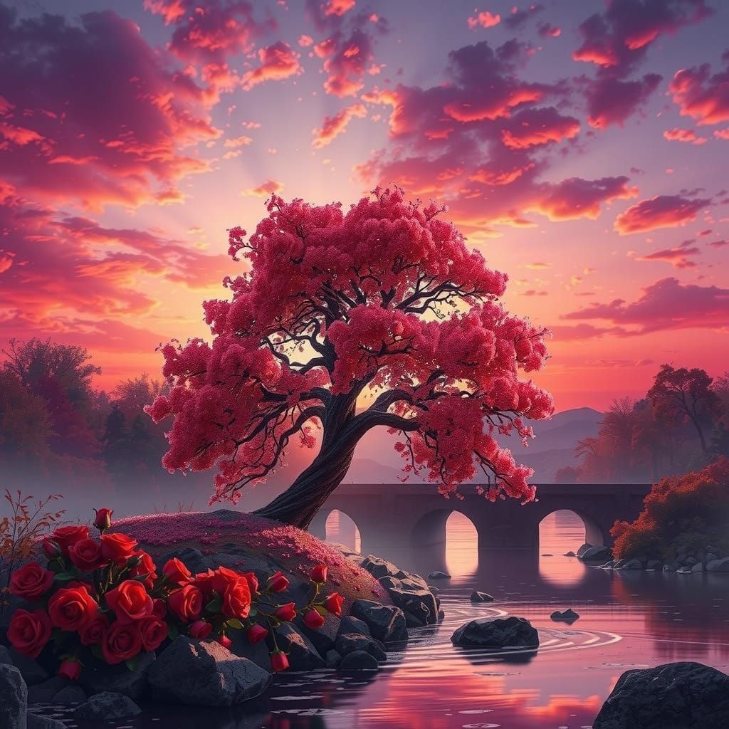 A Breathtaking Sunset in Vibrant Autumn Colors