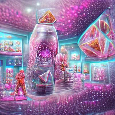 Pink Crystal Soda Shop in Visionary Style