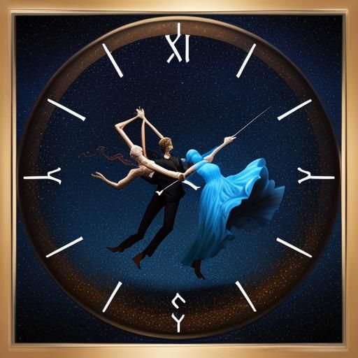 Dancing Couple in a Bottle: Abstract Art