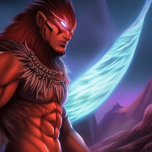 Muscular Skinwalker Shaman in Verdant Glade