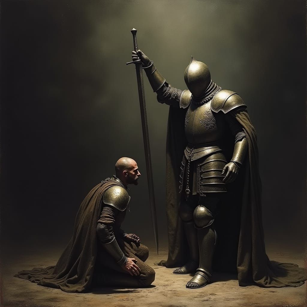 Medieval Execution Scene in Renaissance Style