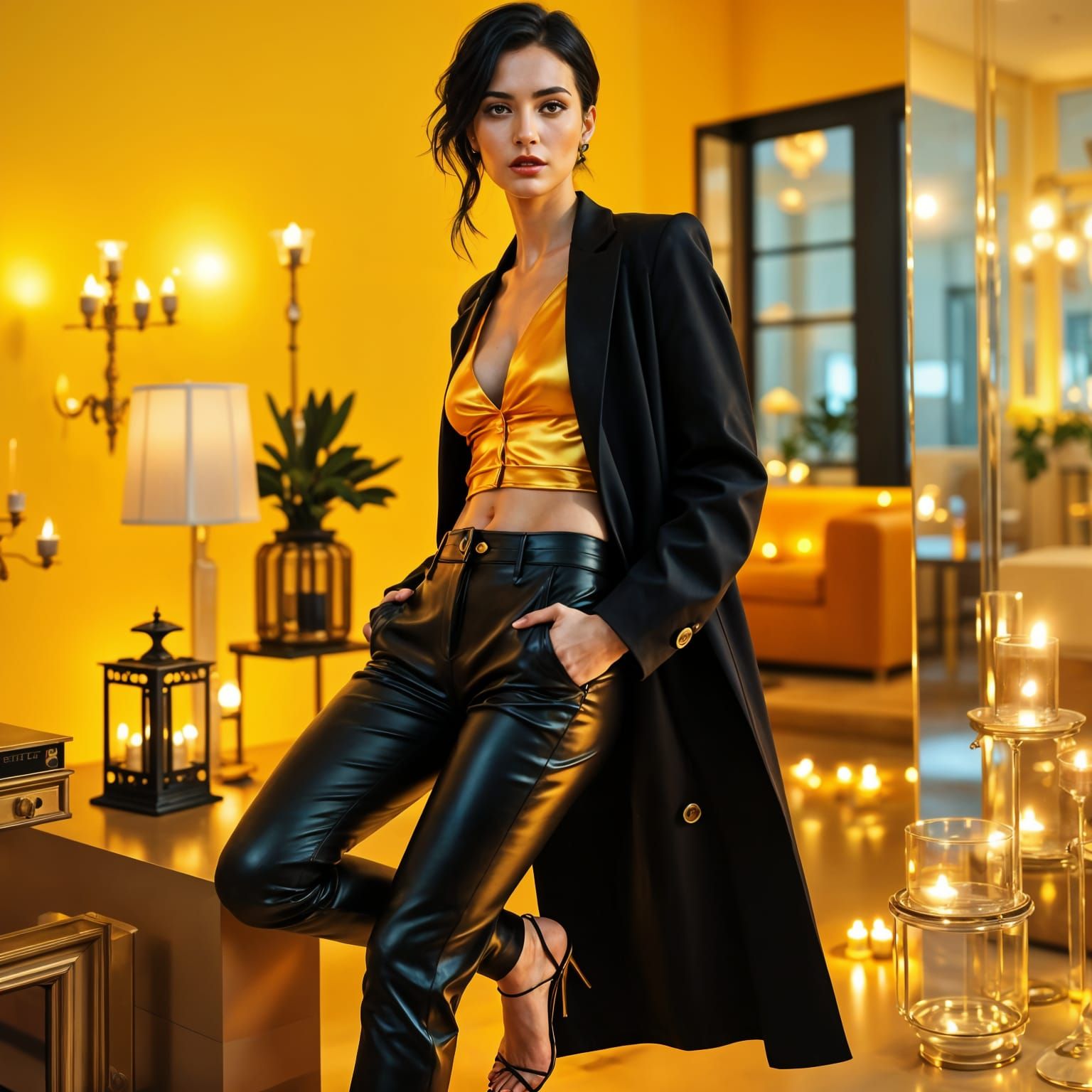 Italian Goddess in Golden Splendor