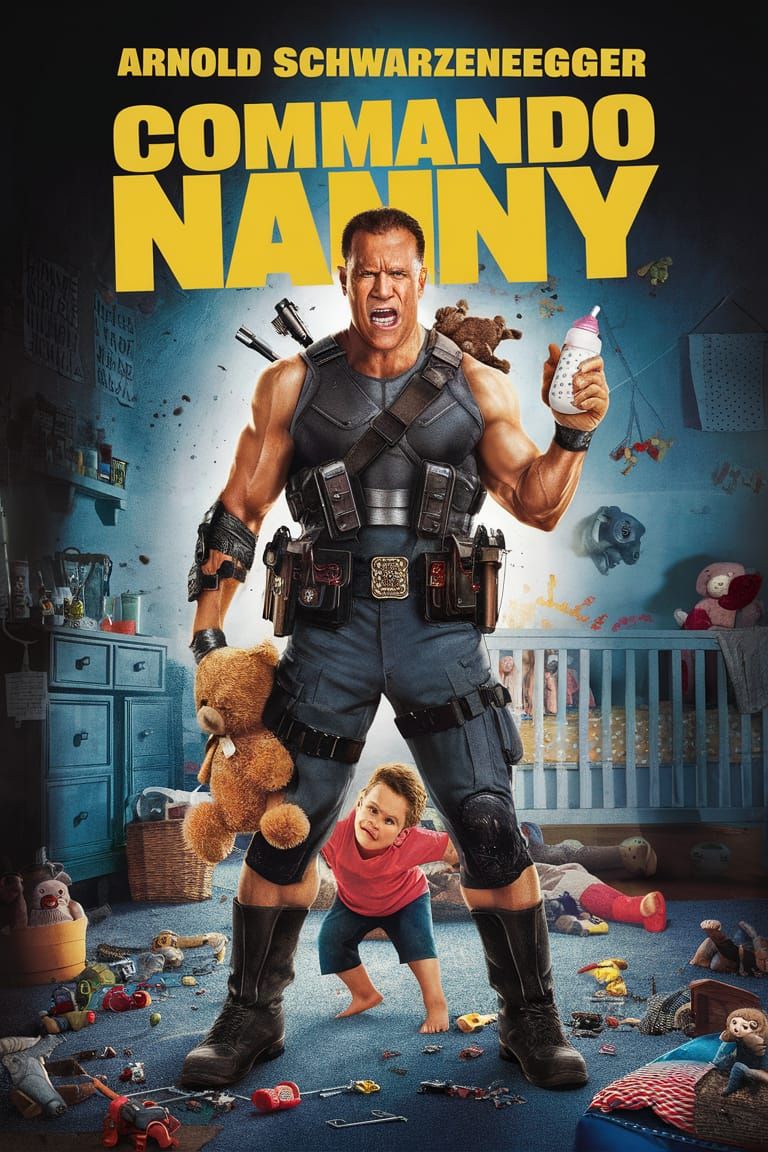 Commando Nanny: Humorous Movie Poster