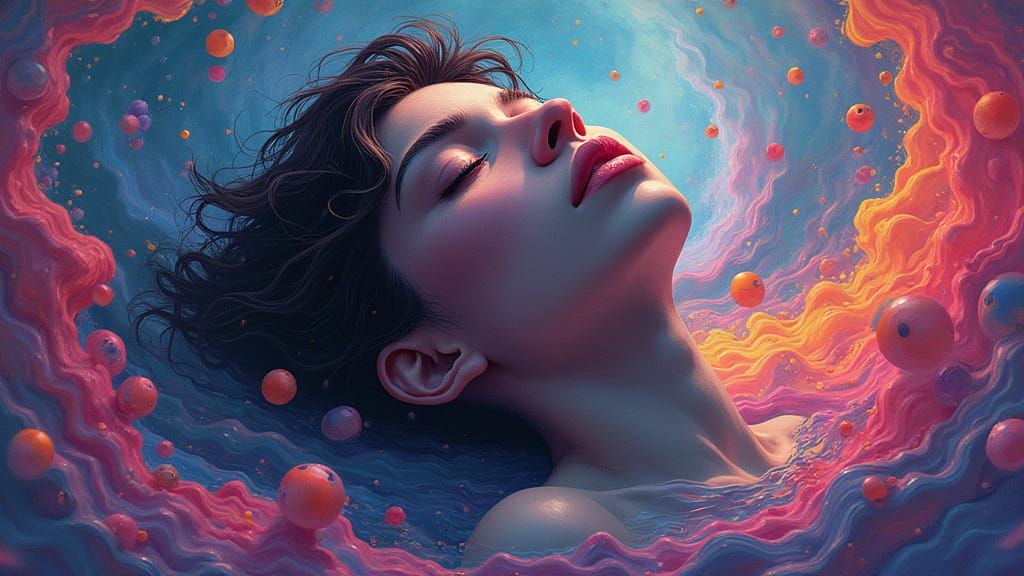 Surreal Dreamscape in Digital Abstract Style