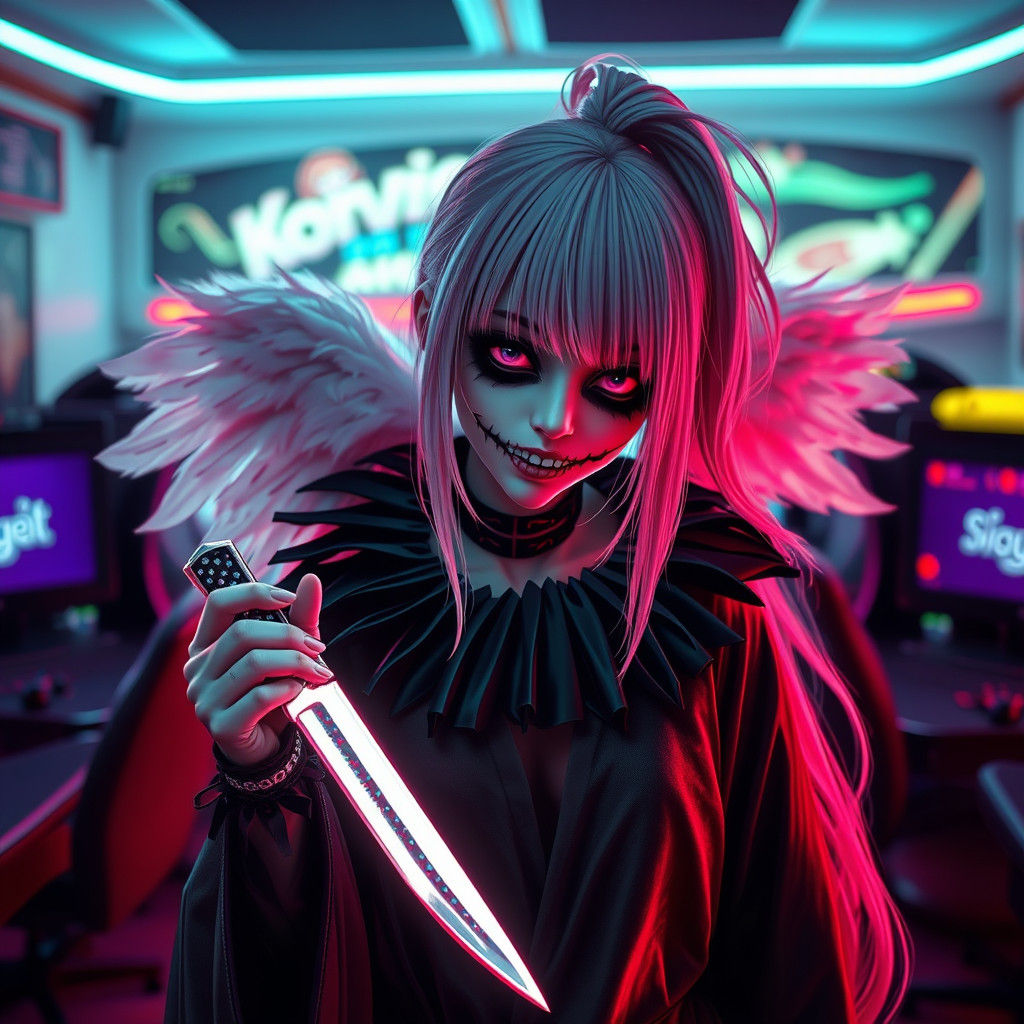 Angel-Haired Jeff the Killer with Disco Knife