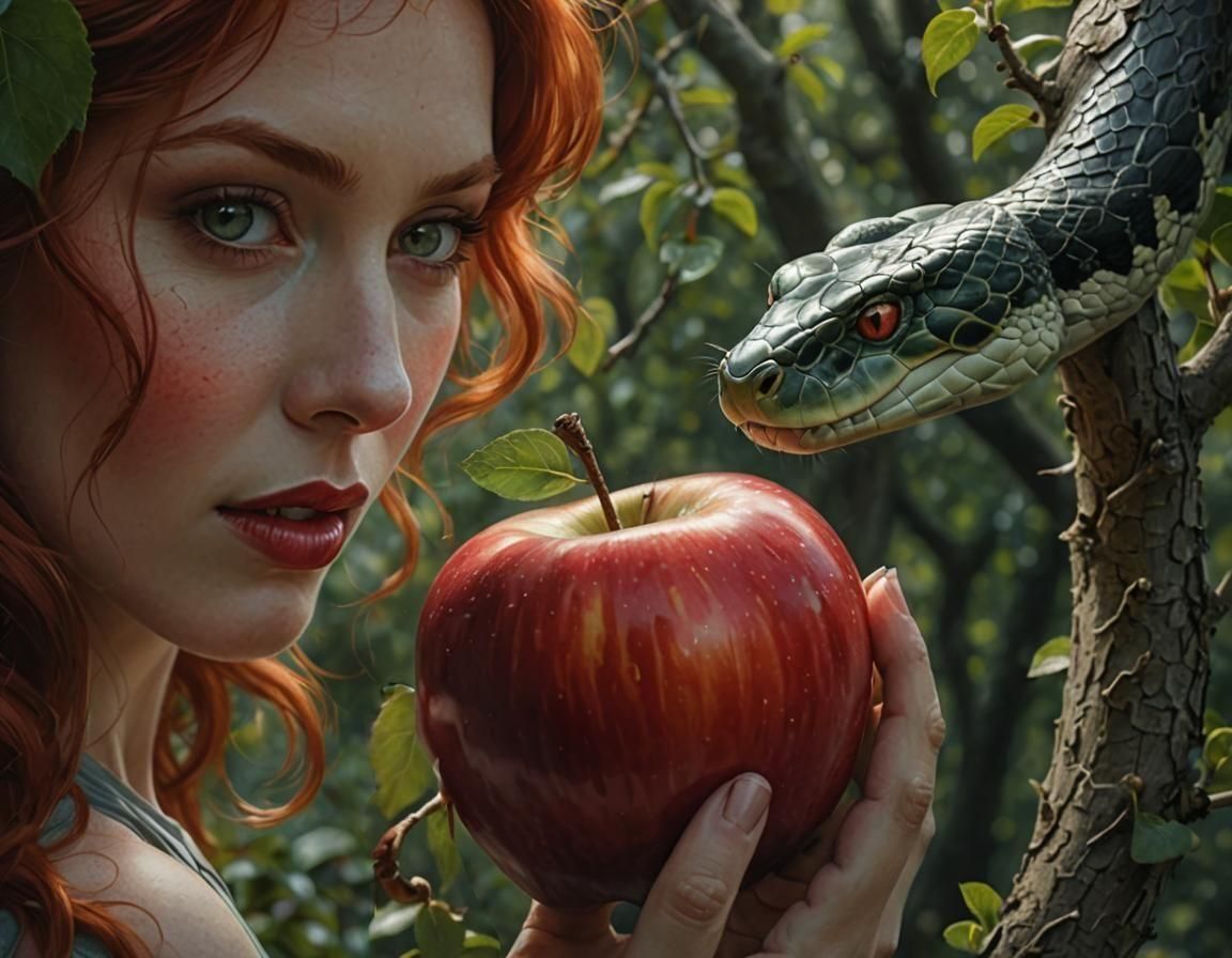 Eve & Snake Apple👩‍🦰 🍎 🐍