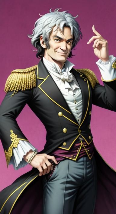 Beethoven Empowered: An Anime-Style Key Visual