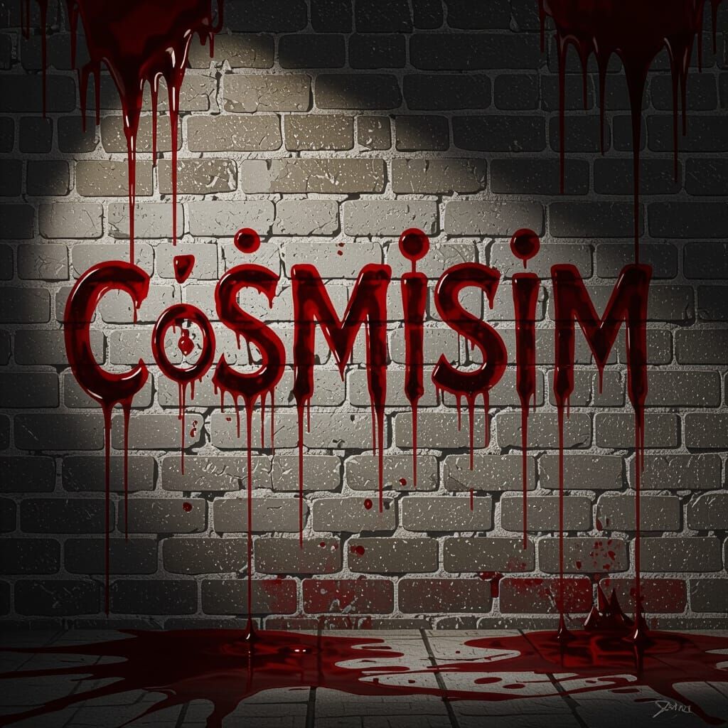Crimson 'Cösmisim' on Textured Brick Wall in Gothic Style