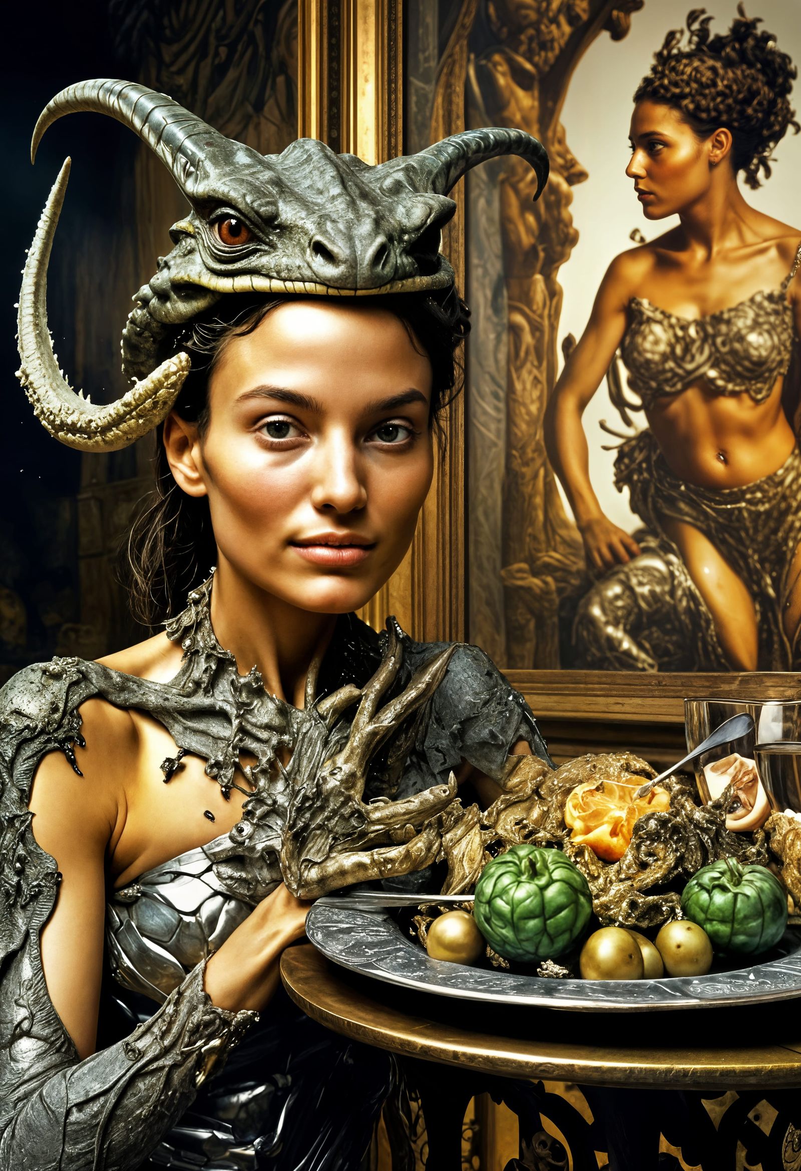 Serene Woman with Slight Smile: Photorealistic Photography