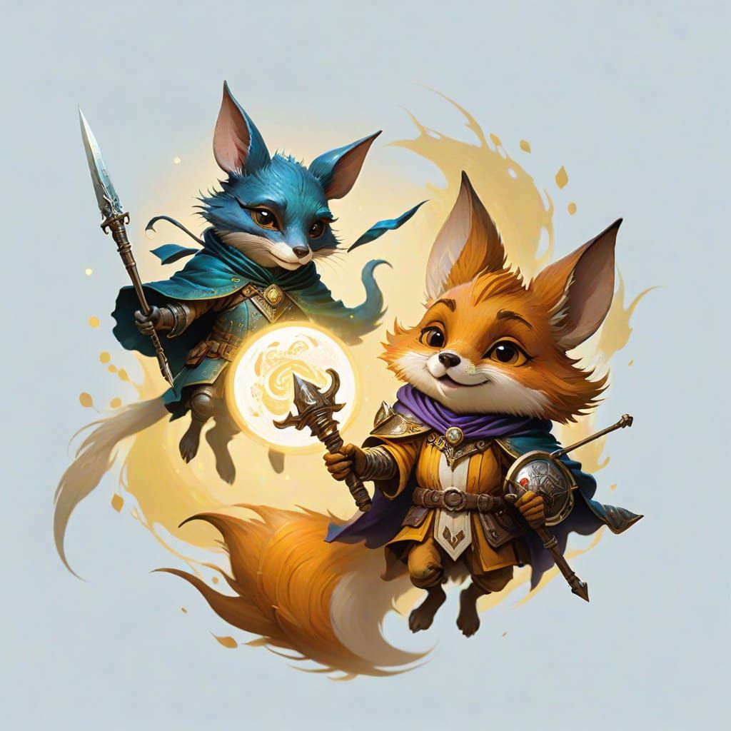 Moonlit Mouse Knights Defend Against Shadow Creatures