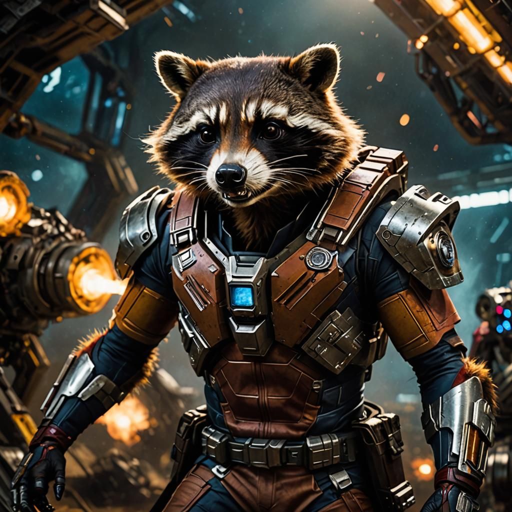 Cyborg Rocket Racoon Film Still