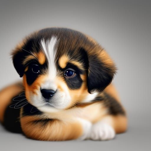 Cute Anime Puppy Illustration