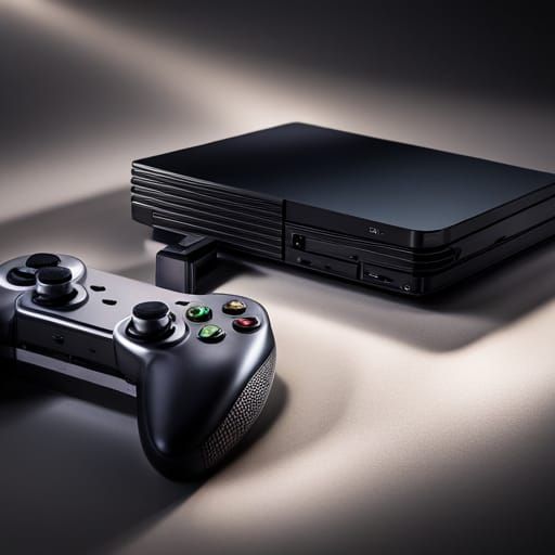 Hyperrealistic Game Console with Intricate Details