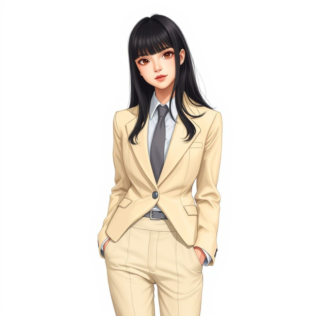 Young Violet Parr in Elegant Pastel Pencil Illustration