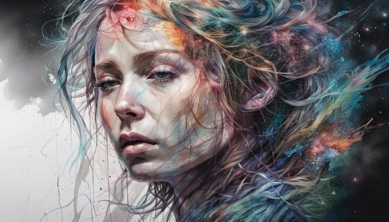 Hyper-Realistic Dark Rainbow Cosmic Dreamscape