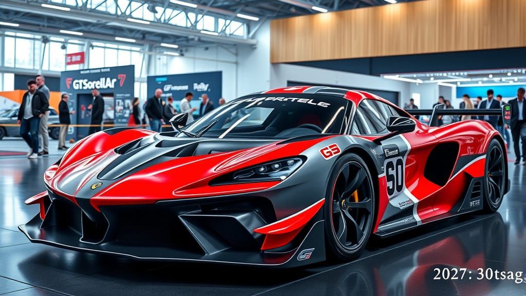 Photorealistic GT Racecar at Indoor Expo