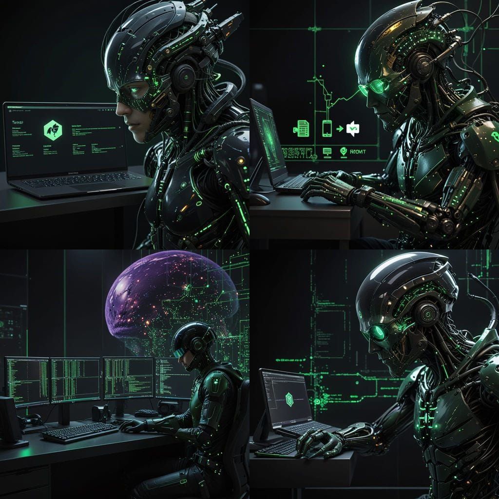 Roswell Green Matrix Code Wall