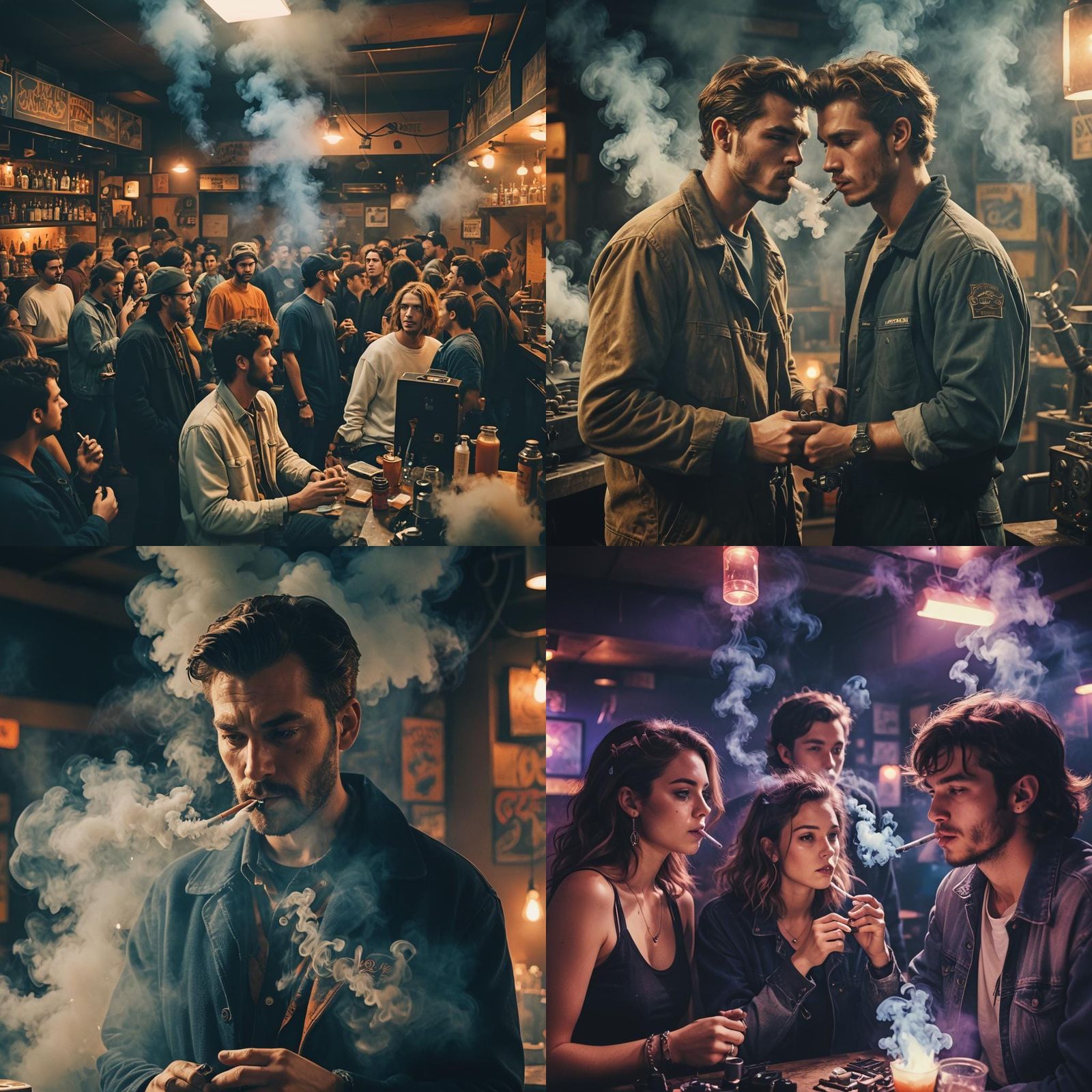 Joey's Smoke Garage Vape Advertisement Poster