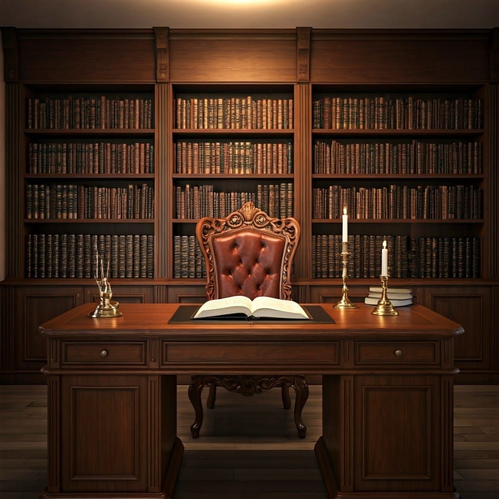 Elegant Study Room of a Jewish Spiritual Leader