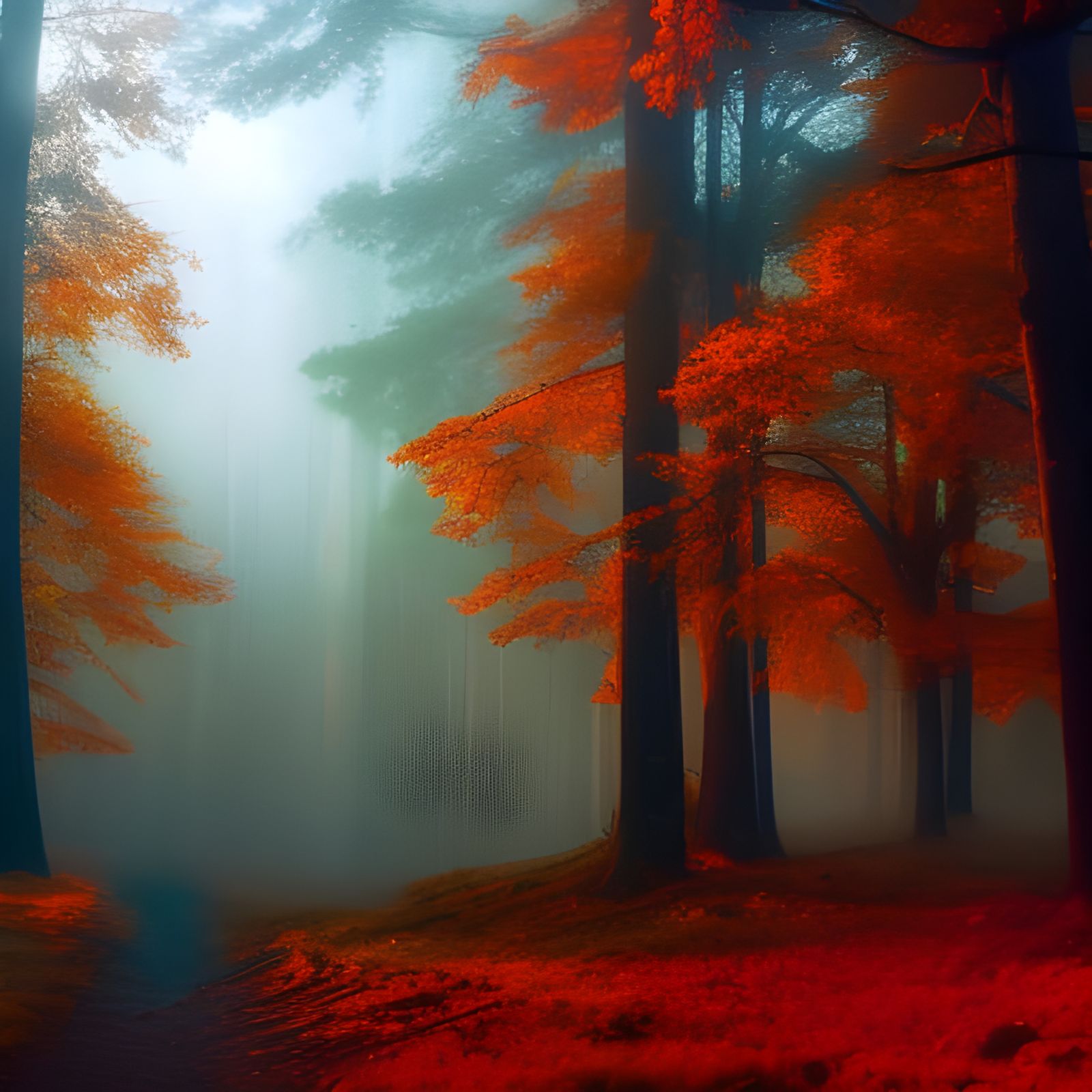 Autumn Forest Landscape: Fantasy Concept Art