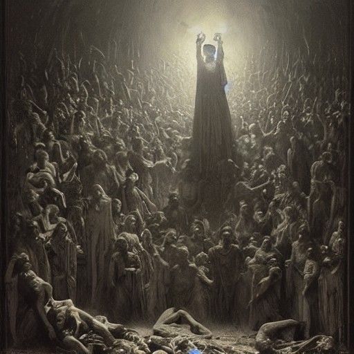 Horrific United Effigies in Dark Fantasy Style