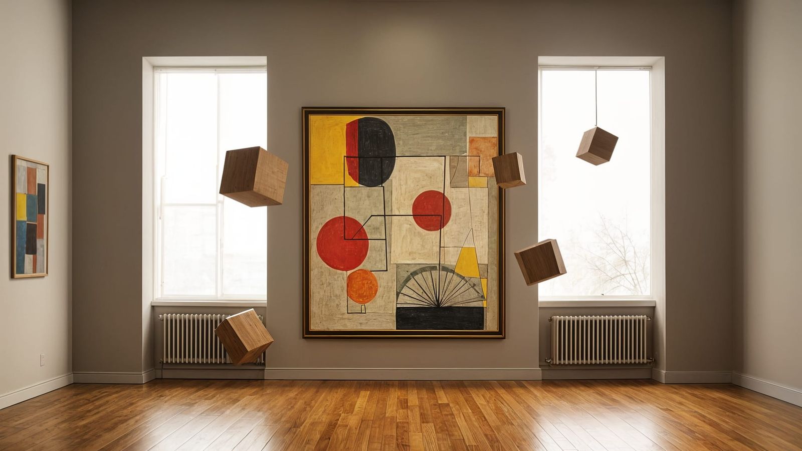 Geometric Shapes Emerge: A Paul Klee Inspired Painting