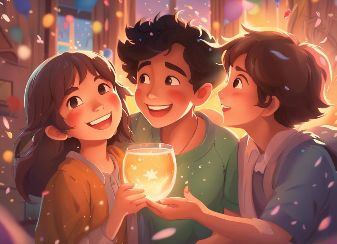 Friends Celebrate Milestone in Studio Ghibli Style