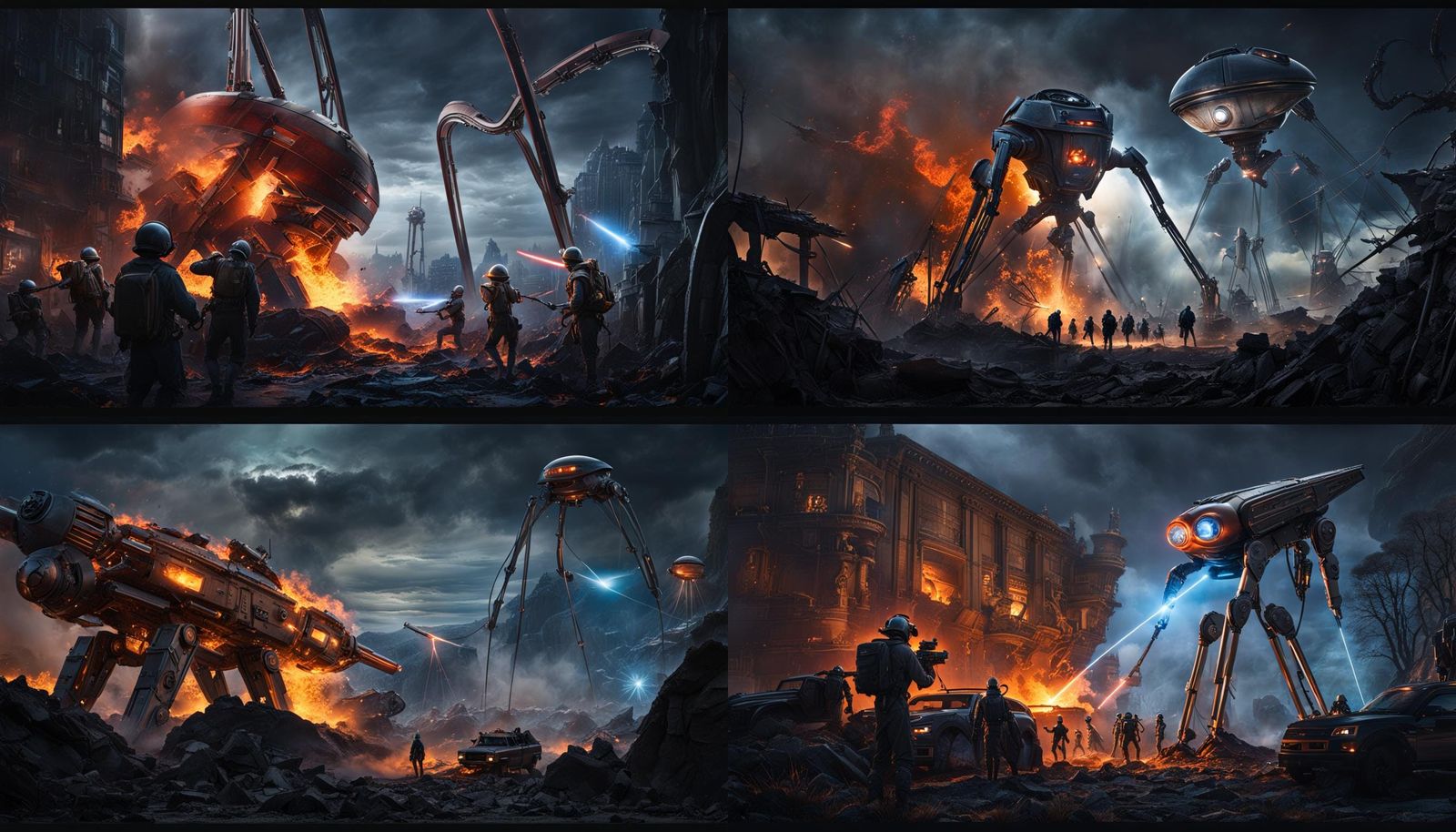 Alien Tripod Mech in War of the Worlds Style