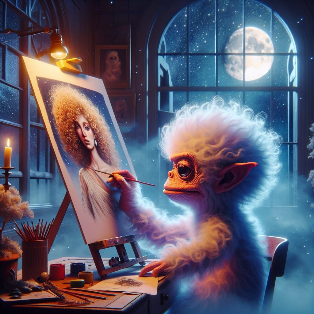 Abominable Snowman's Art: A Hyperrealistic Digital Illustrat...