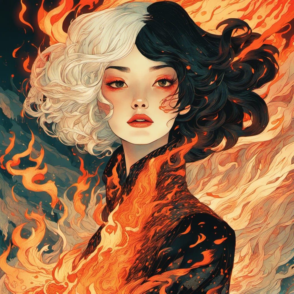 Infernal Embrace: a Fiery Transformation