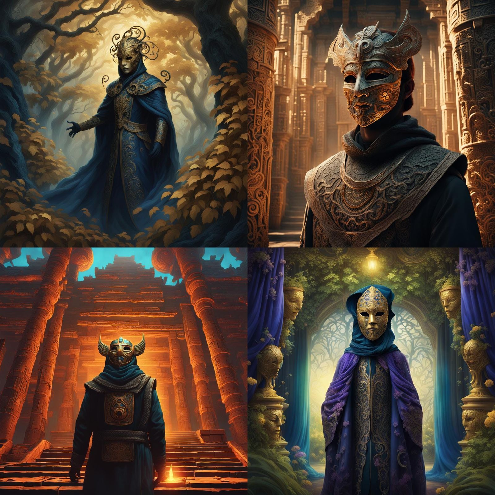 The Mask: Detailed Matte Painting in Deep Color