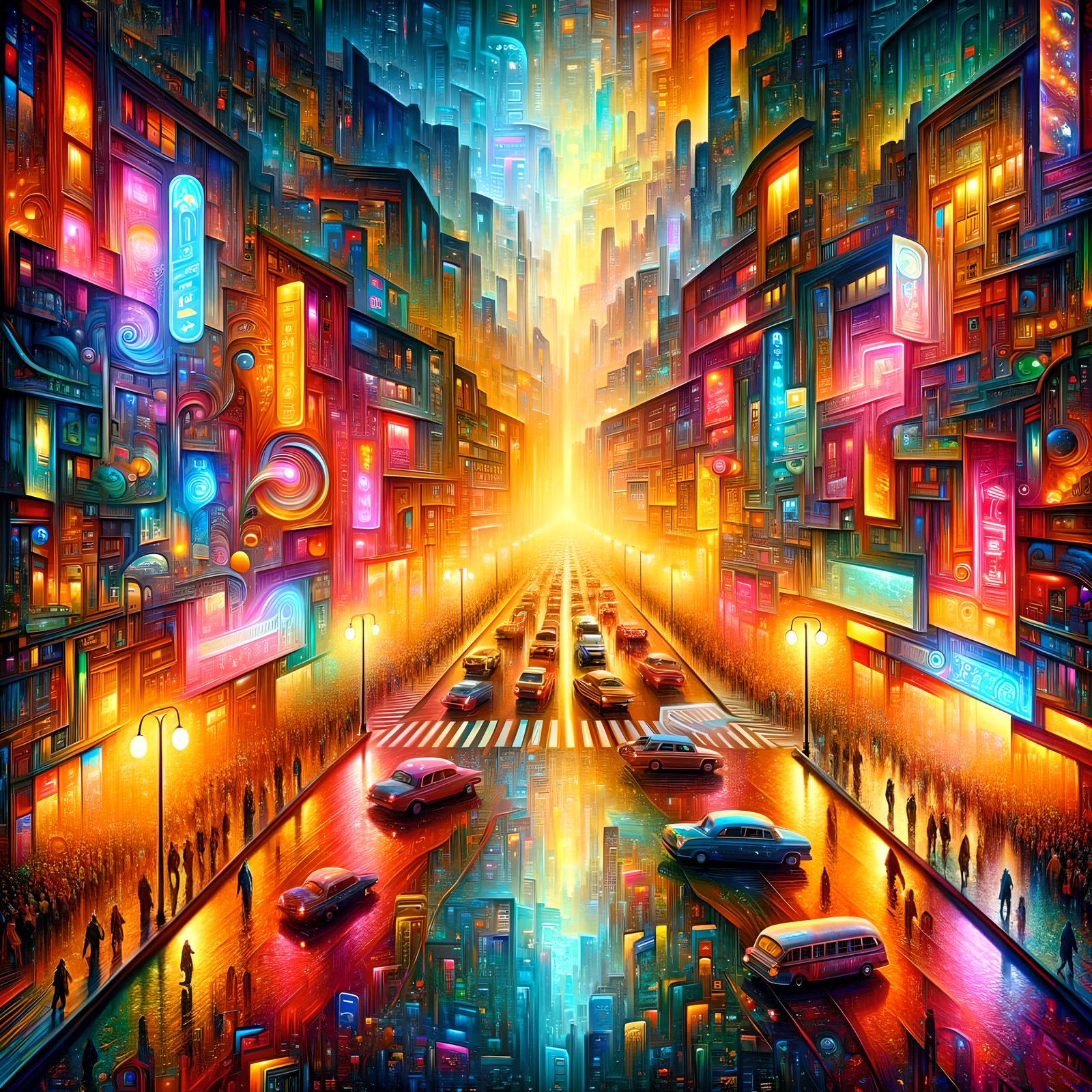 Surreal Cityscape Inspired by Juxtaposition and Defamiliariz...
