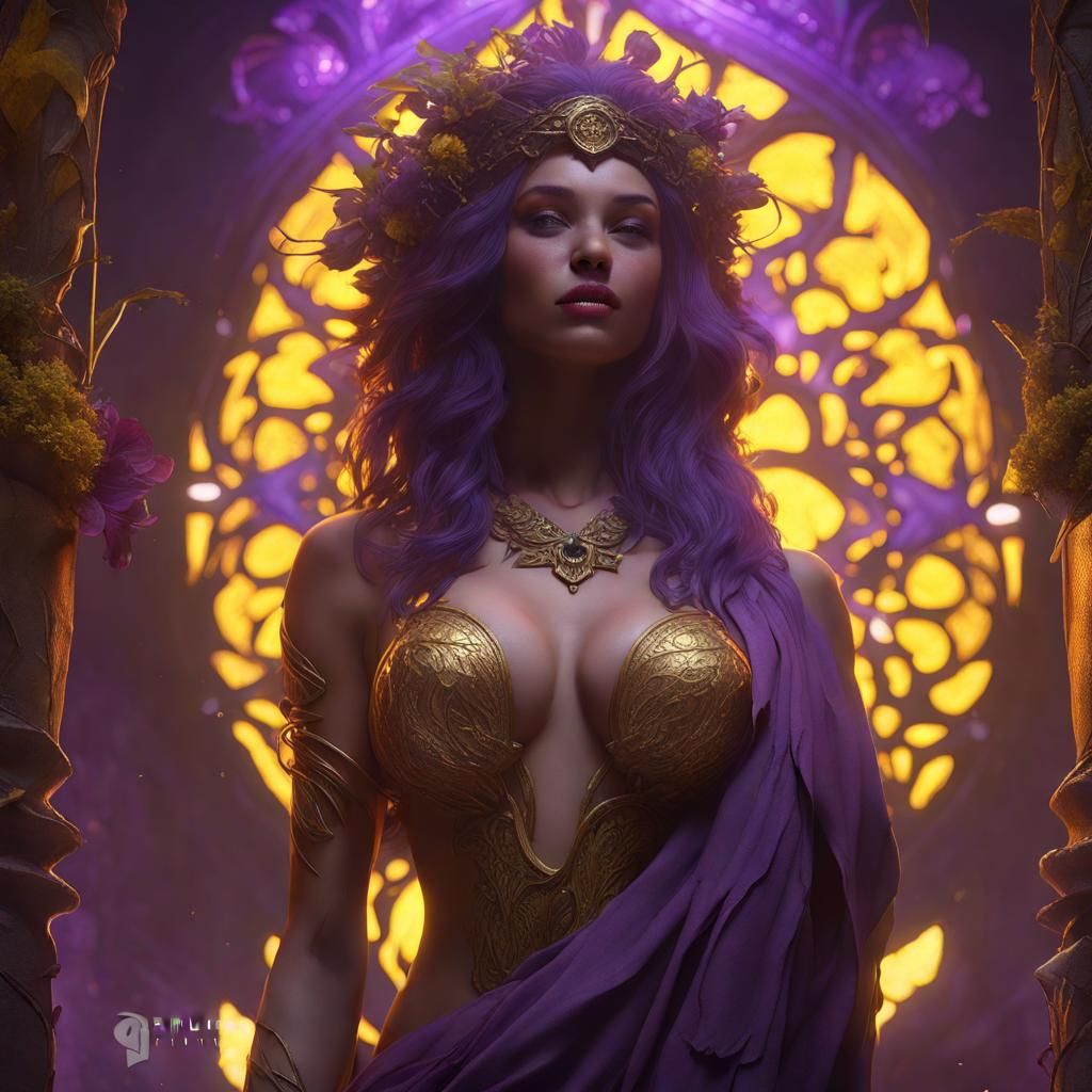 Dark Fantasy Naturist in Hyperdetailed Style