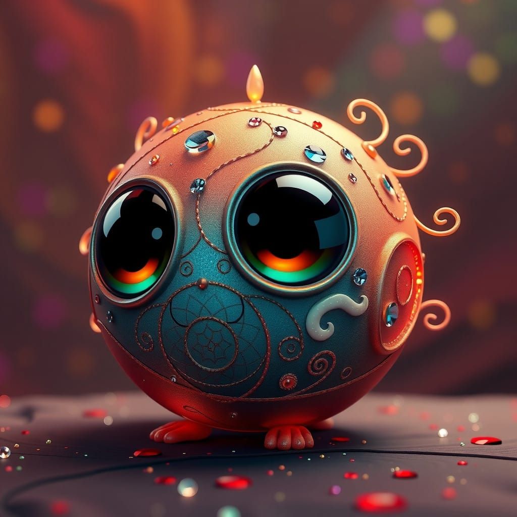 Enchanted Ball Mascot in Jewel-Toned Fantasy