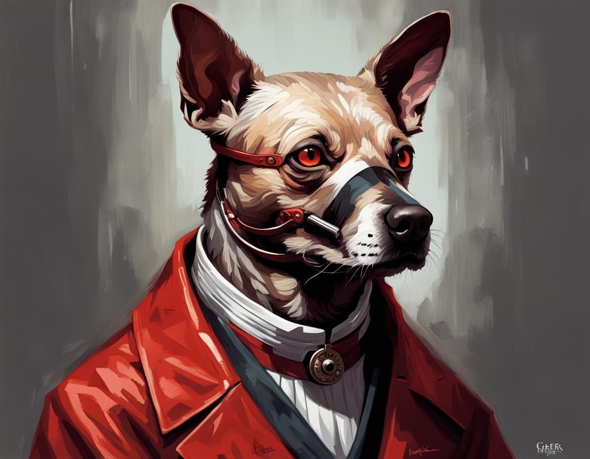 Sinister Hannibal Lecter as a Dog