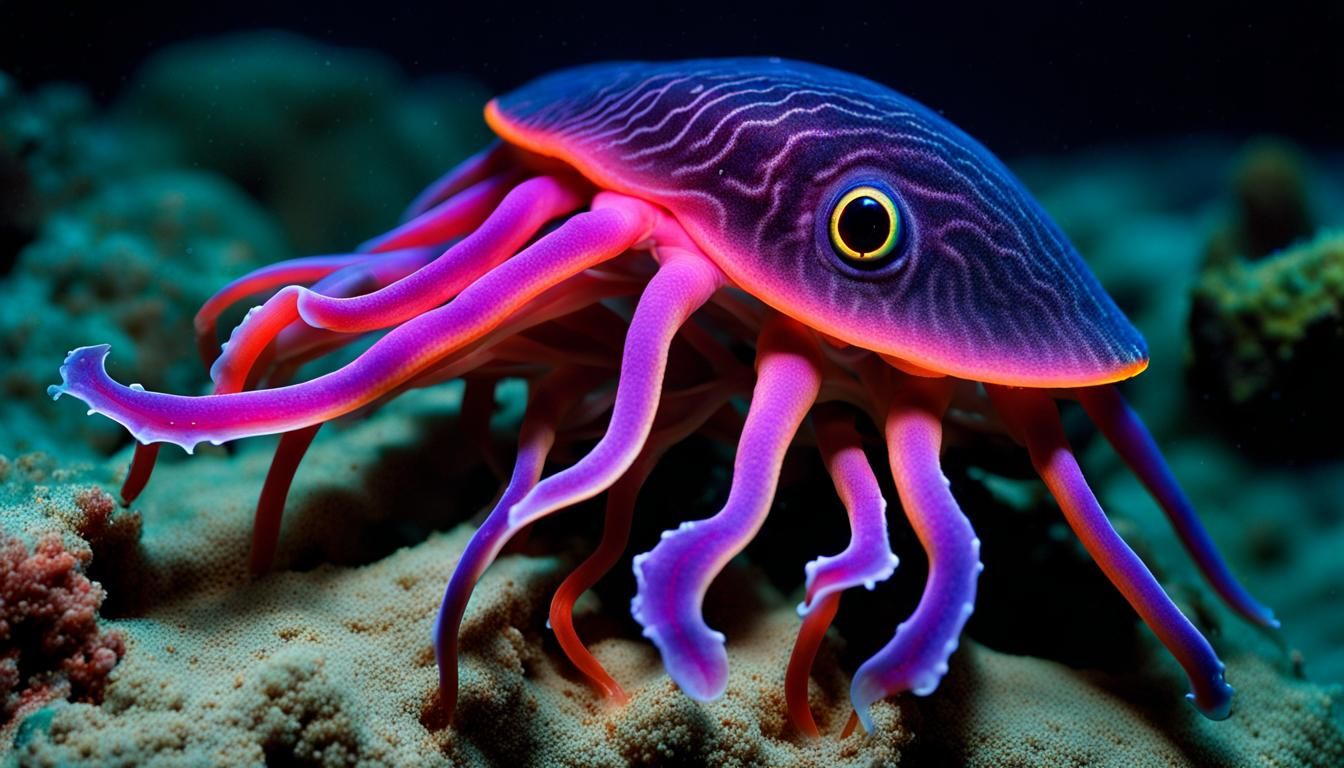 A mysterious new species found at the bottom of the ocean.