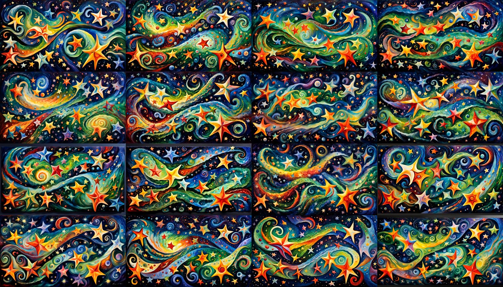 Cosmic Star Cluster Formation in Impasto Oil Style