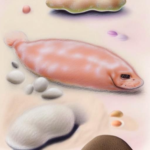 Pastel Drawing of a Sea Bunny Nudibranch