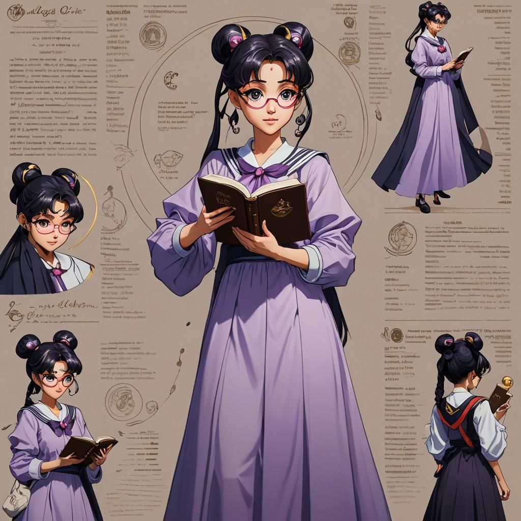 Christian VTuber Character in Flowing Lilac Dress