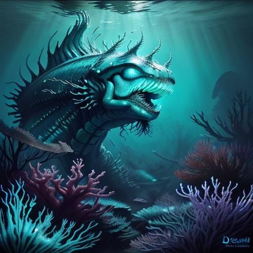 Underwater Aliens Explore Shipwreck in Bioluminescent Concep...