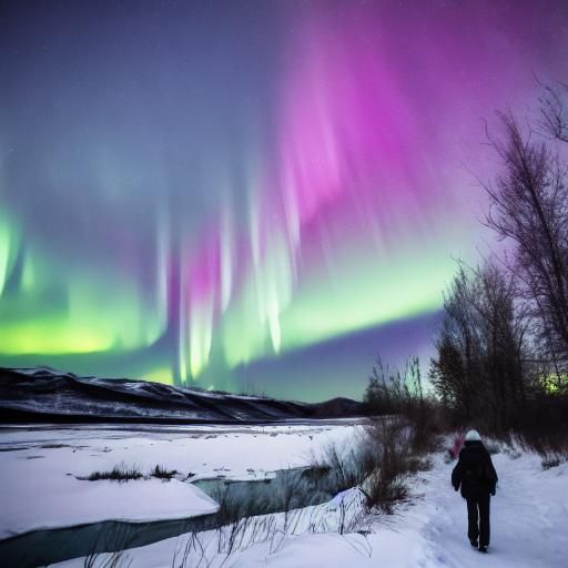 Starry Winter Night: A Cinematic Landscape