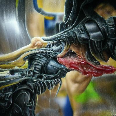 Detailed 3D Xenomorph Rendering in 8K