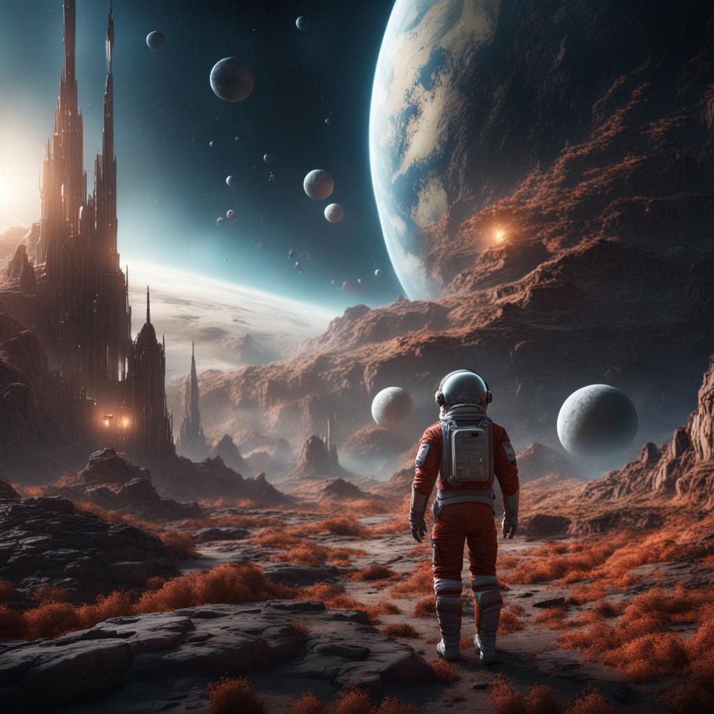 A person living in space