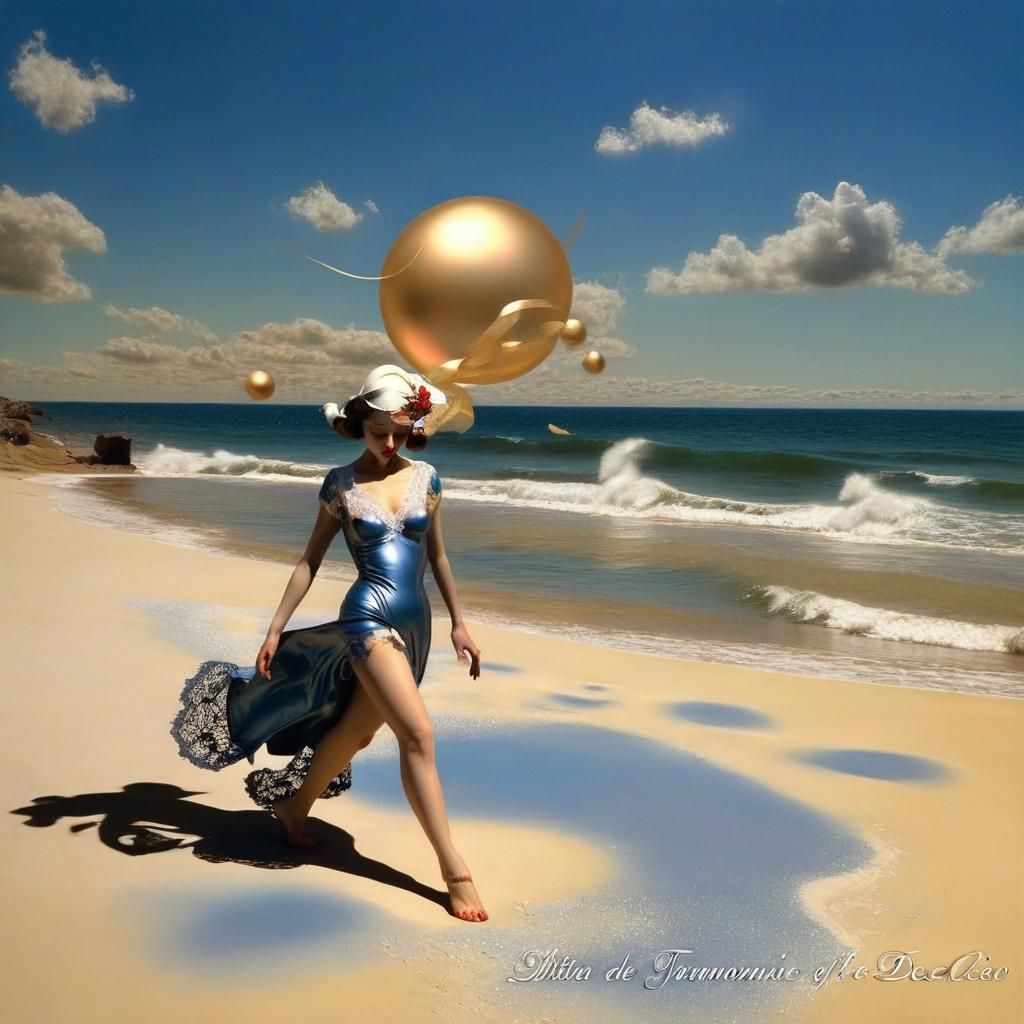 Chromoshadow Wall Art in Art Deco Style