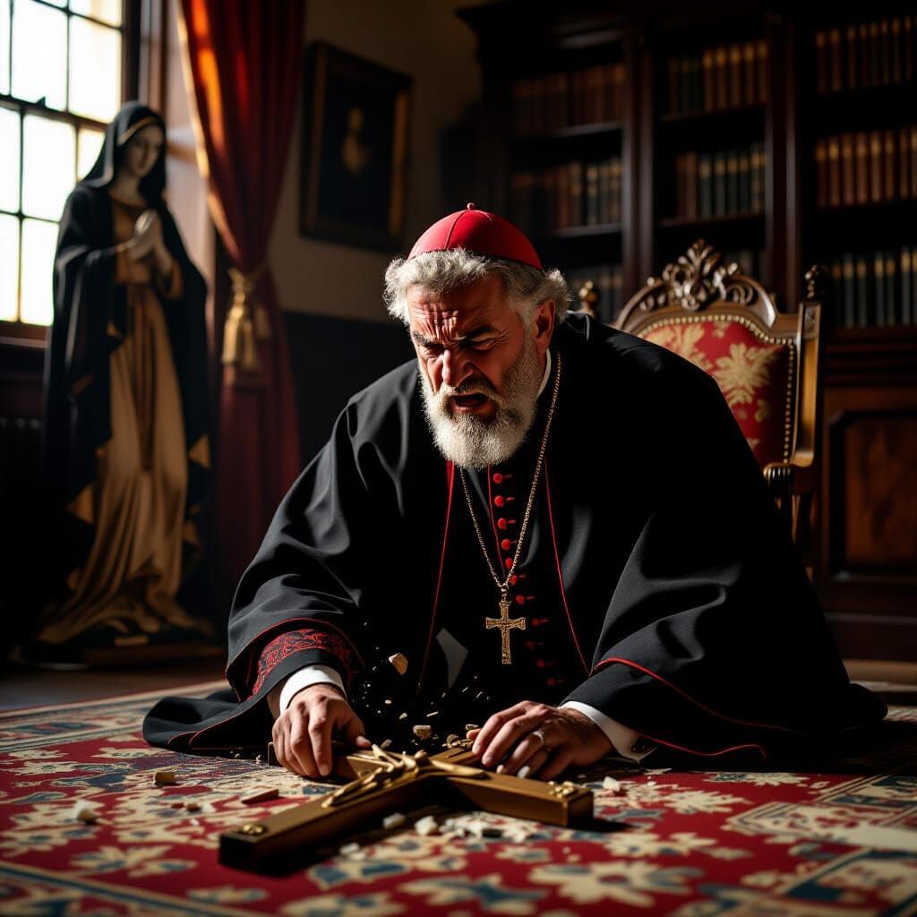 Bishop's Fury Over Abuse Scandal, Smashes Crucifix