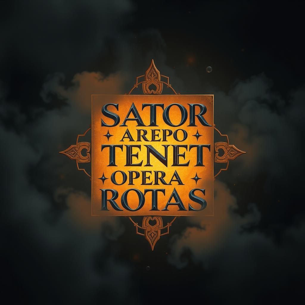 Mysterious Ancient Square Design in Mystical Style