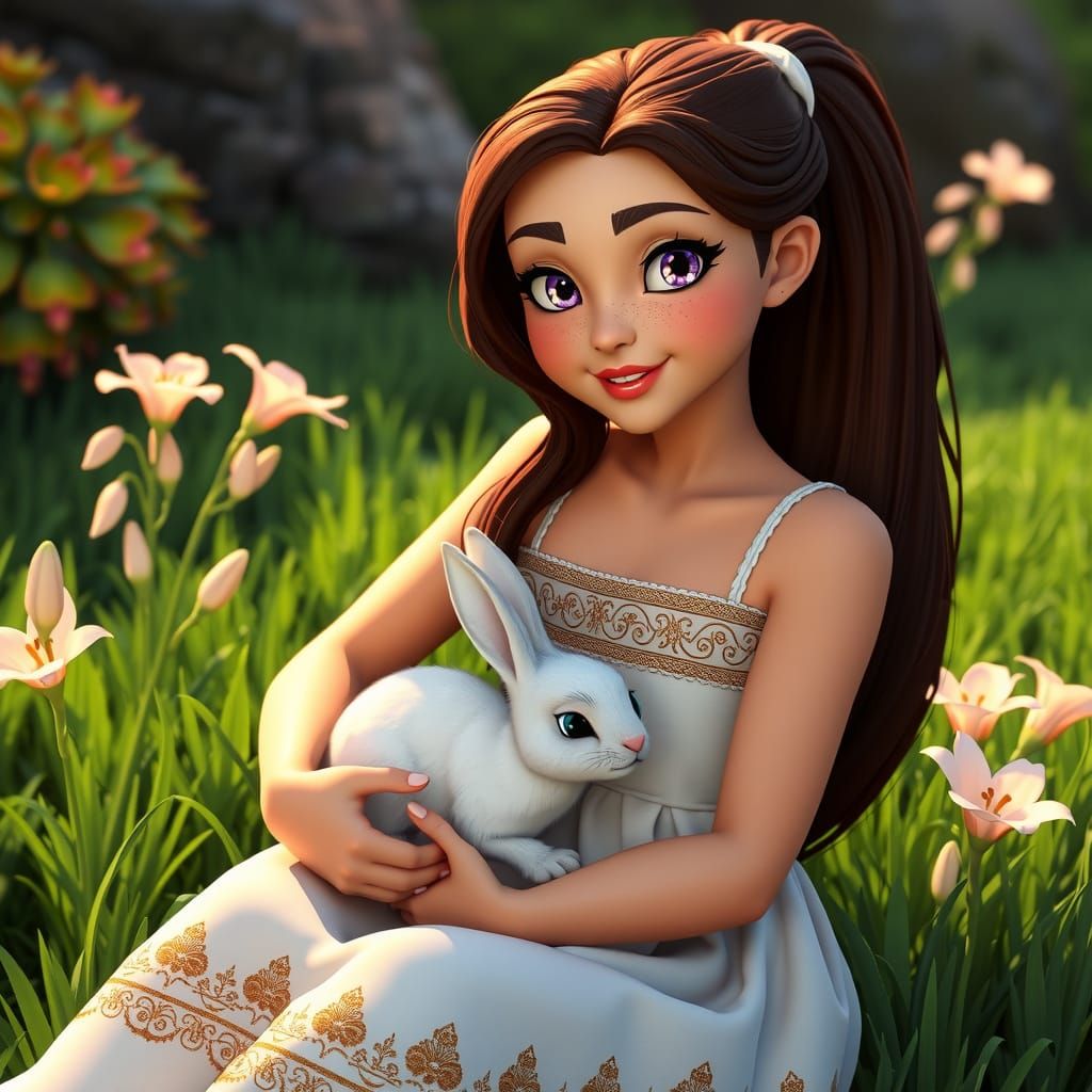 Warm Spring Portrait of a Greek Goddess